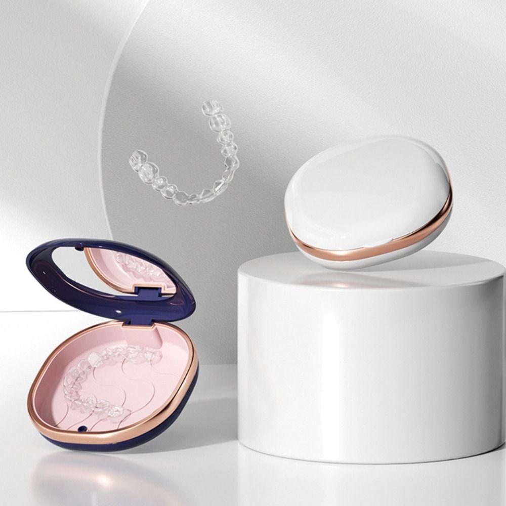 Mirror Storage Box Dental Orthodontic Braces Retainer Case Denture Box Teeth Container Protective Case Organizer