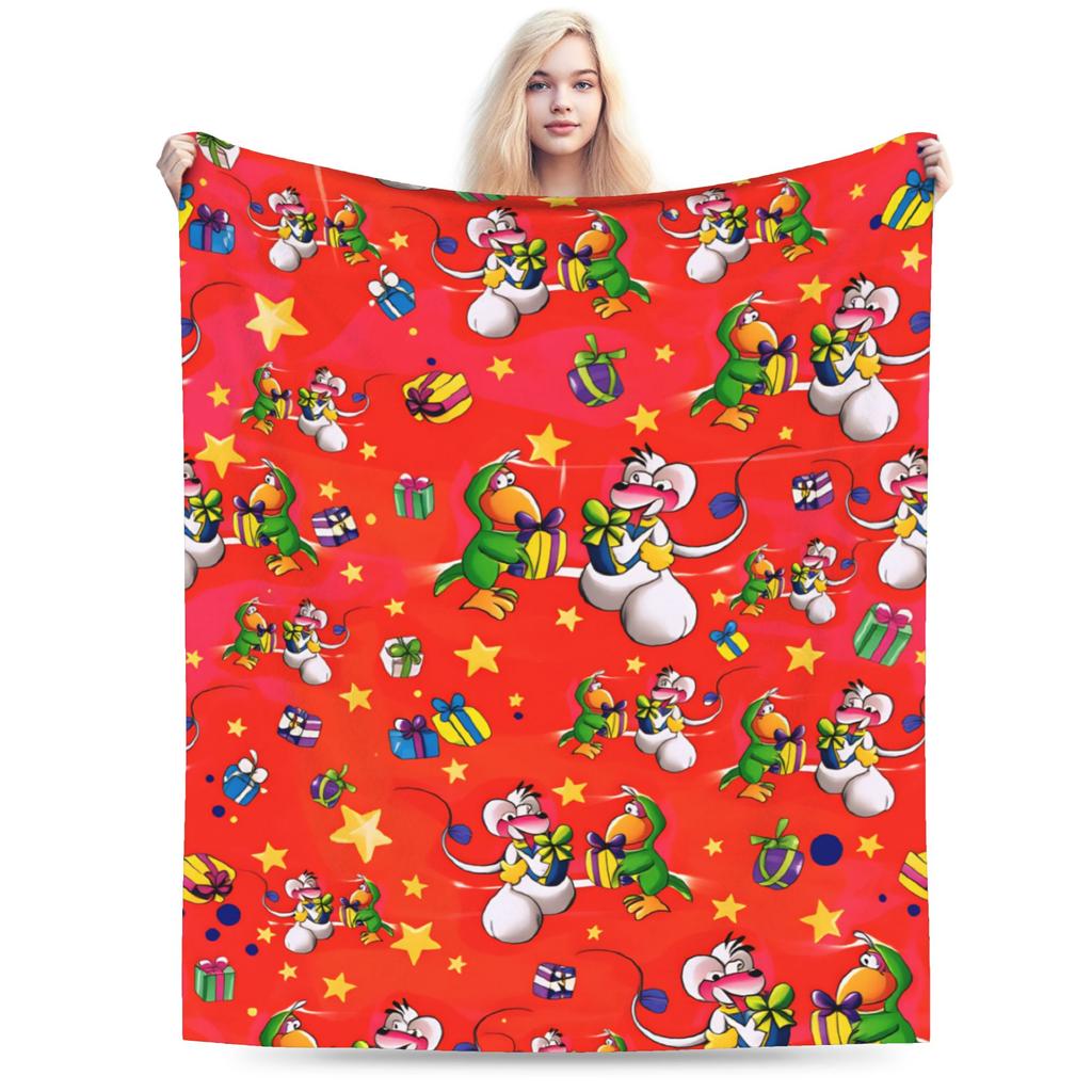 Diddl and his friends Blankets Soft Warm Graphic Plush Throw Blanket For Children Bedroom Flannel Bedspread Bed Cover