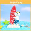 Resin Surfing Dog Miniature For Diorama And Scene Decoration Collectible Gift
