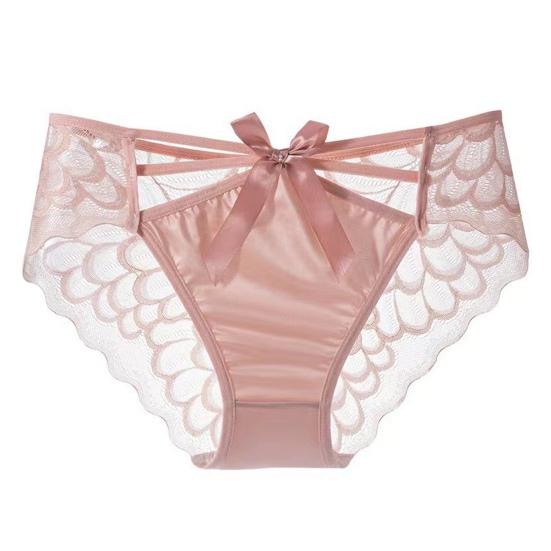 Women's Sexy Lace Lace Low Rise Hipster Underwear Soft Floral Panties Seamless Sheer Mesh