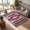 Montreal Canadiens Crystal Velvet Rug, Custom Name Text Personalized Non‑Slip Floor Mat for Home Decor Gift