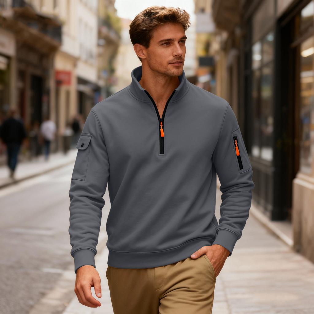 Men'S Fleece Round Neck Pullover With Fleece Solid Color Hoodie And Fleece Fleece Fleece Jacket