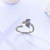 Original Rings 925 Silver Simple Sparkling Heart Bow Dragon Firefly Star Moon Ring for Women Girls Wedding Jewelry Gift