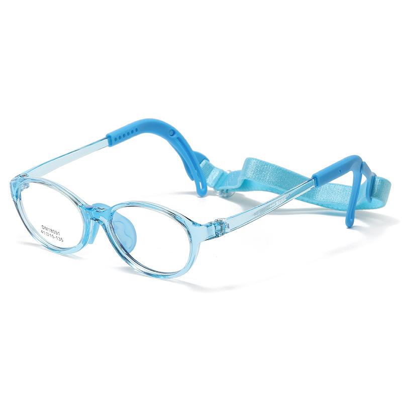 Новые детские очки в оправе для мальчиков и девочек, модная оправа Tr90, мягкая силиконовая овальная оправа, очки