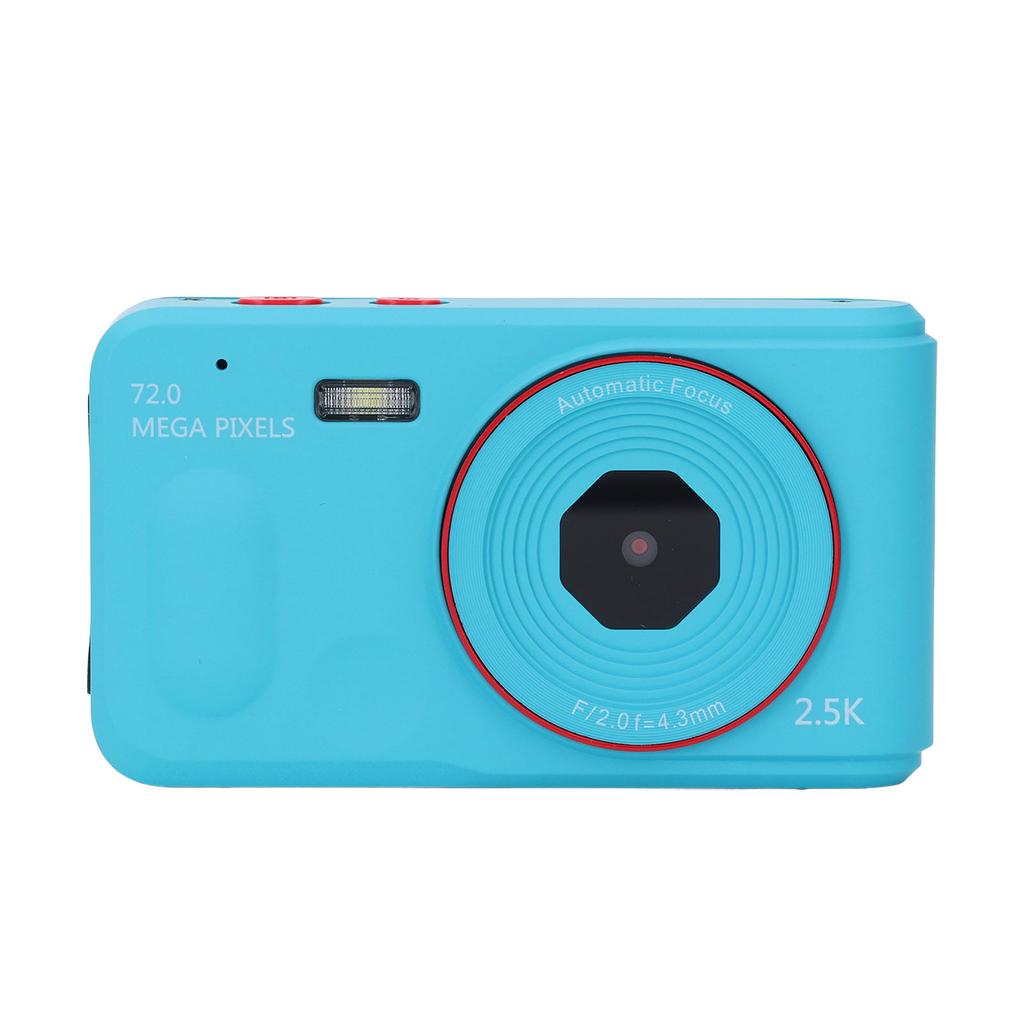 Digital Camera 72MP 2.5K 16x Zoom Auto Focus Anti Shake 2.4 Inch Screen Portable Compact Camera for