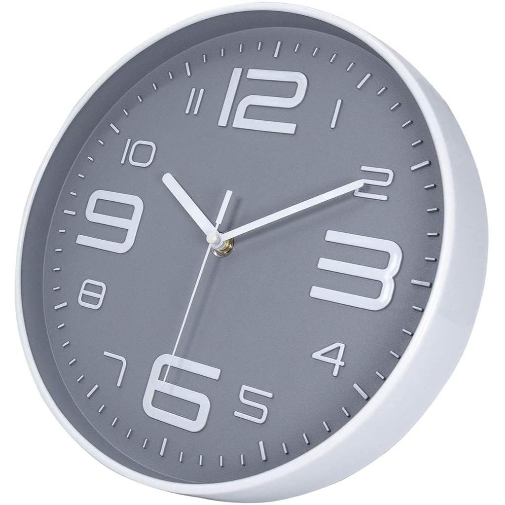 Wall Clock 12" Silent Quartz Decorative Latest Wall Clock Non-Ticking Classic Clock Battery Operated Round Easy To Read for Room/Home