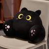 Cute Cartoon Black Gray Orange Cat Plush Pillow For Office And Dormitory