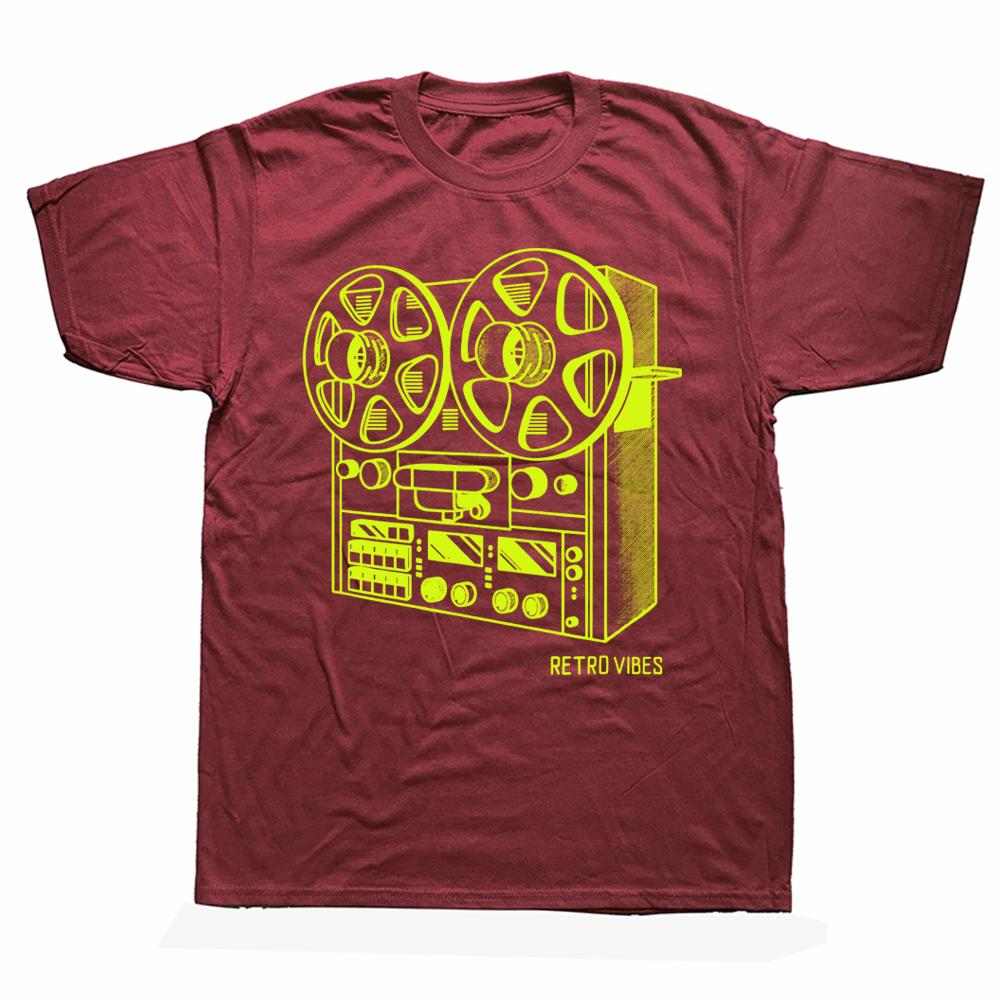 Novelty Cassette Tape Reel To Reel Analog Sound System T Shirts Streetwear Short Sleeve Birthday Gifts Summer Style Tshirt
