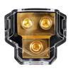2 Way Car Audio Fuse Holder Distribution Block Copper 0/2/4 Input 4/6/8 Output Car Audio Amplifier Splitter Accessories Fuses4