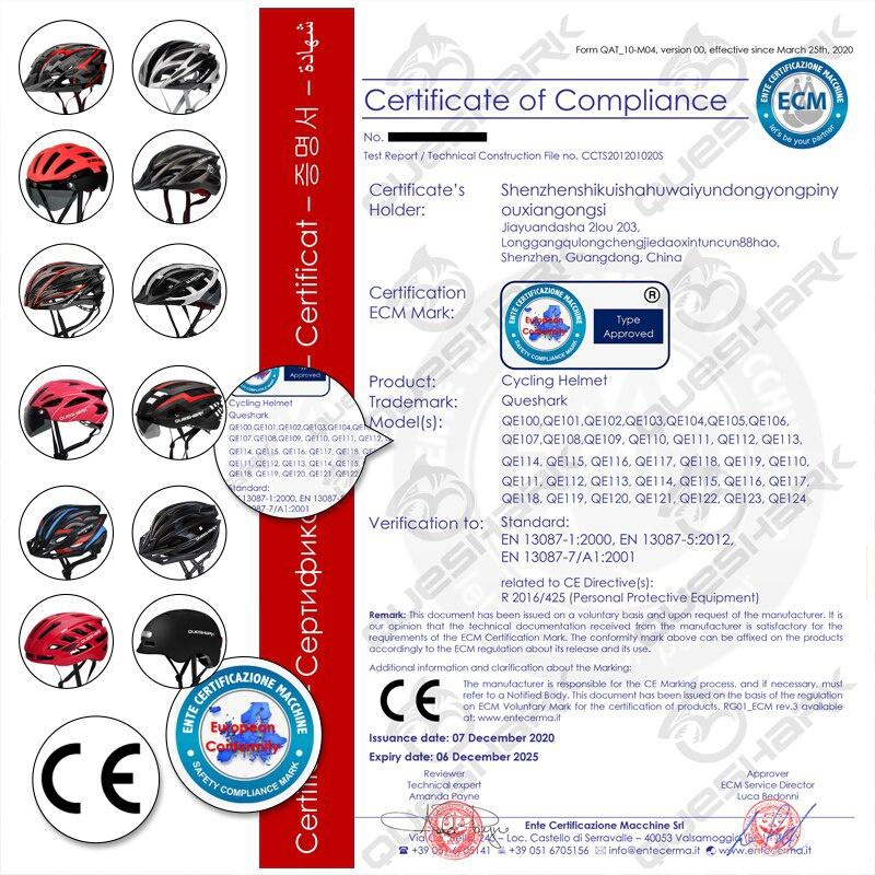 Queshark Cycling Helmet with Removable Thicken Brim MTB Road Bike Helmet Bicycle Motorcycle Riding Racing Safety Cap with Visor