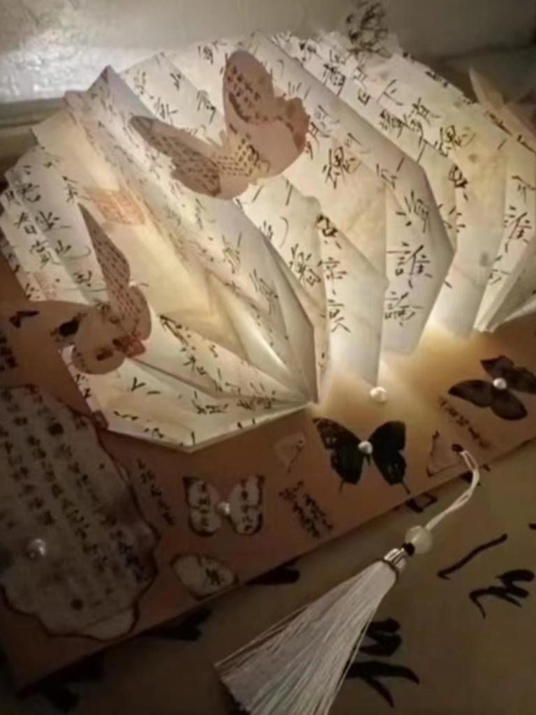 Набор для создания DIY Pop-up Книжного Светильника-Бабочки в Подарок на День Святого Валентина или Циси