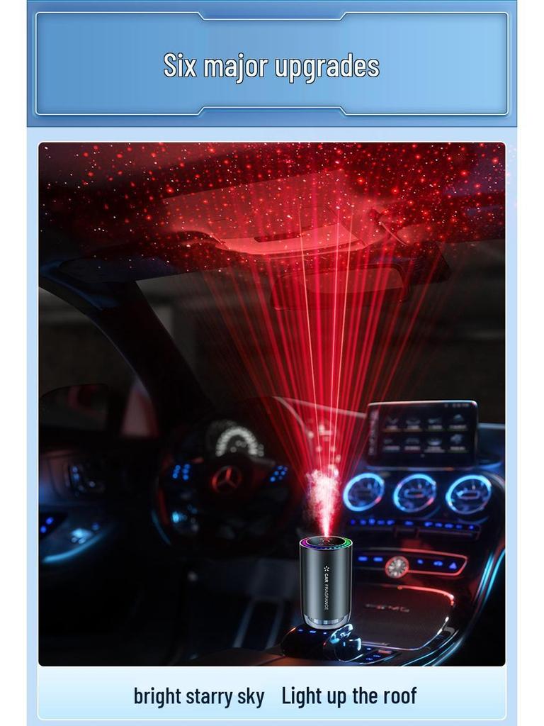 7-Color LED Starry Sky Car & Home Aroma Diffuser: Automatic Spray and Sound-Activated Ambient Light