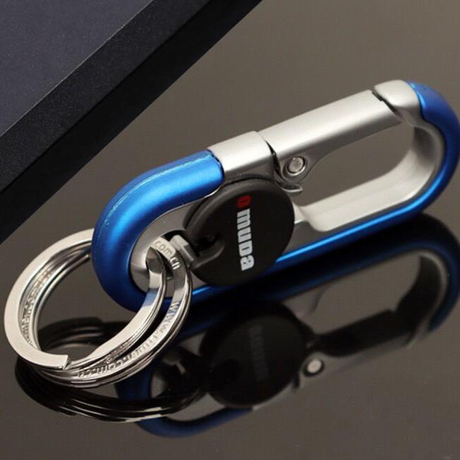 Omeida Мужской цельнометаллический брелок для ключей с двойными кольцами