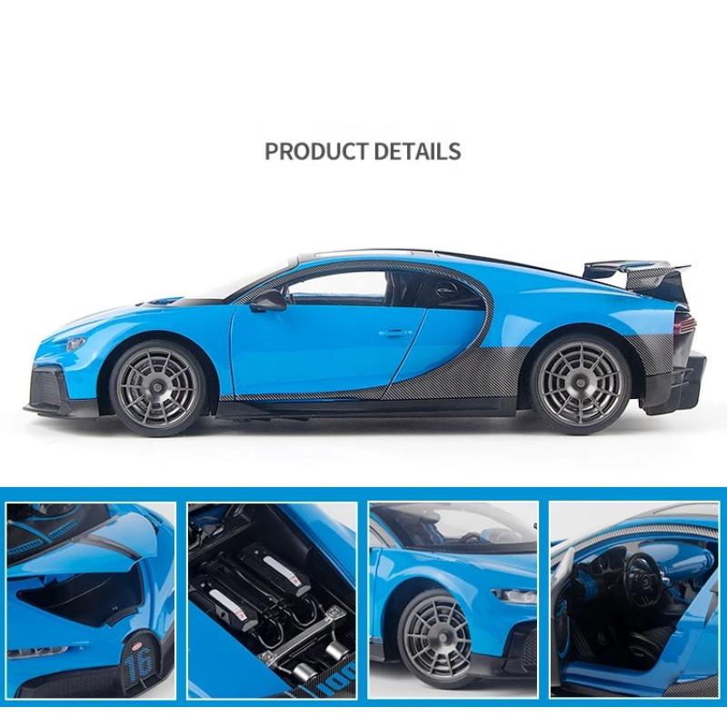 1/18 Суперкар Bugatti Chiron Сплав Литой Игрушка Масштабная Модель Автомобиля Звук и Свет Миниатюрный Транспорт Детская Игрушка Коллекция Декоративный Подарок