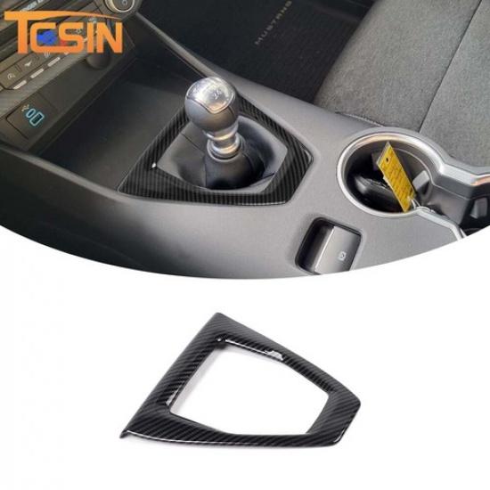 Carbon Fiber Center Manual Gear Shift Cover For Ford Mustang 2024+ Accessories