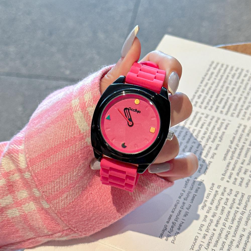Контрастные цветные часы Dopamine для женщин, легкие роскошные нишевые часы, симпатичные спортивные часы для женщин, студенческие детские забавные часы