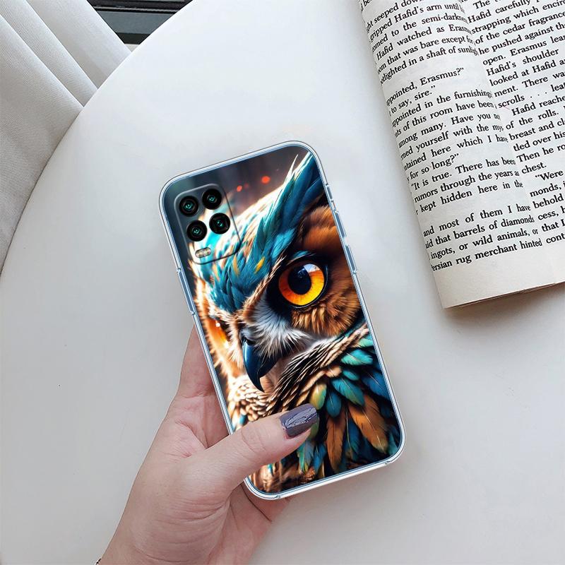 RP13 Cartoon Art Owl Transparent Phone Case for Motorola Moto Edge 20 30 40 50 S30 Fusion Ultra Pro Neo Lite + G200 G23