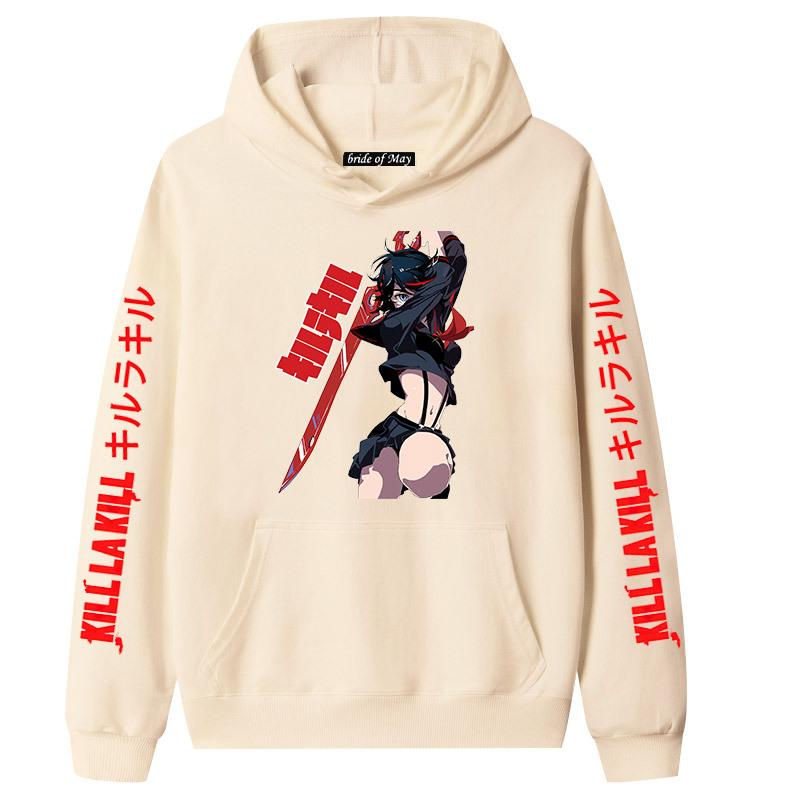 Japanese Anime Kill la Kill Hooded Long Sleeve Sweatshirt for Couples