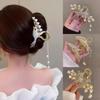 Lily of the Valley Wheat Ear Hairpin: Women's New Chinese Style Tassel Claw Clip for Elegant Updos.