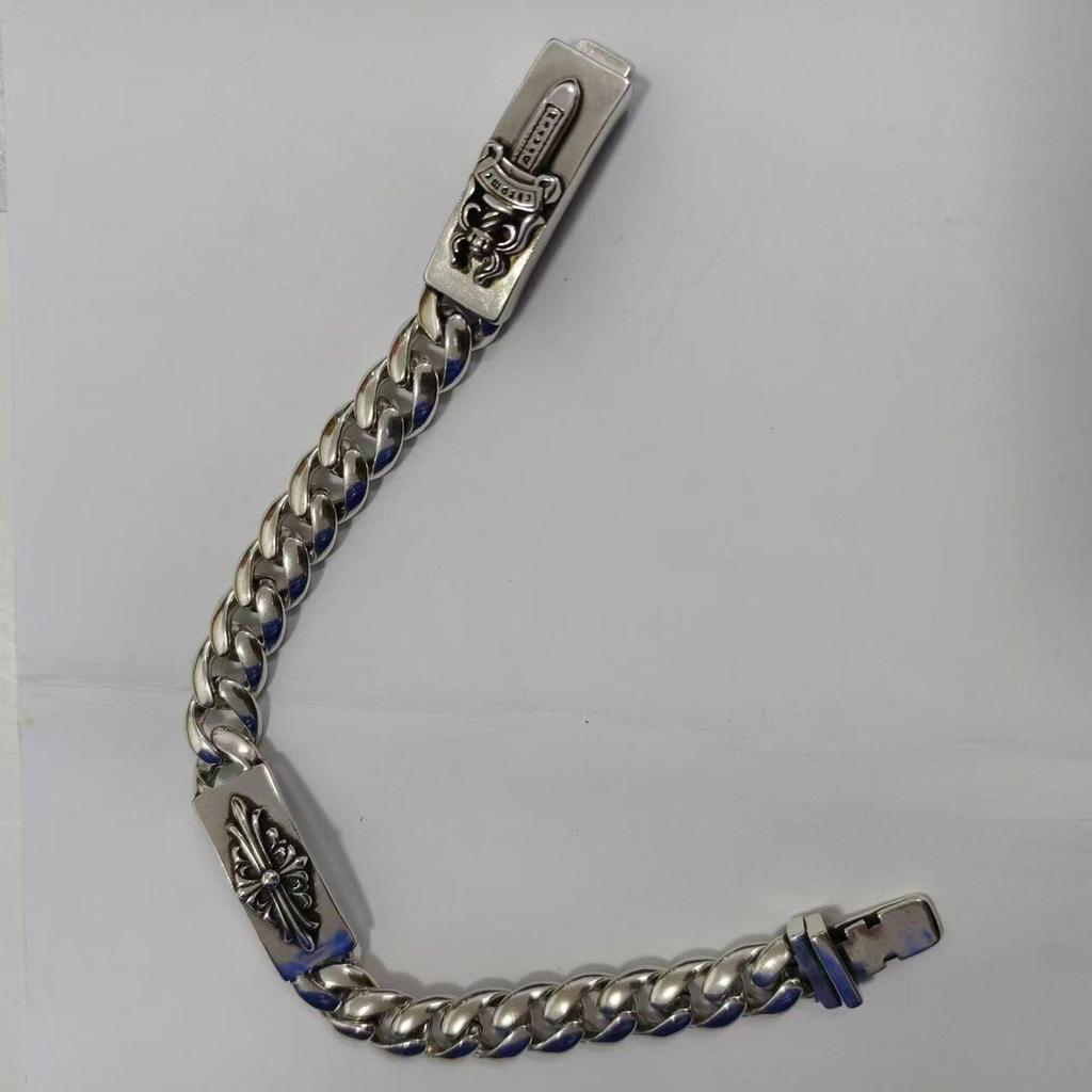 Браслет CH Retro Crono с бриллиантом, золотом, тайским серебром и дизайном в виде цветочного креста