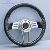 New 345mm Universal PC Simulation PU Leather Steering Wheel Competitive Karting Drift Racing Game Steering Wheel