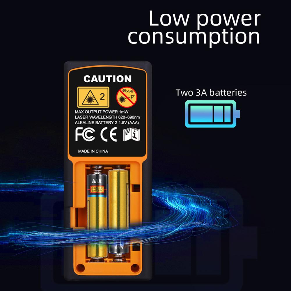 Лазерный дальномер 40 м131 фут, портативный цифровой дальномер с ручкой и дальномером