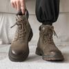 Модные мужские ботинки-пустыни, высокие рабочие ботинки для мужчин, повседневная обувь в стиле панк, на шнуровке, мотоциклетные, высокого качества, ковбойские ботильоны