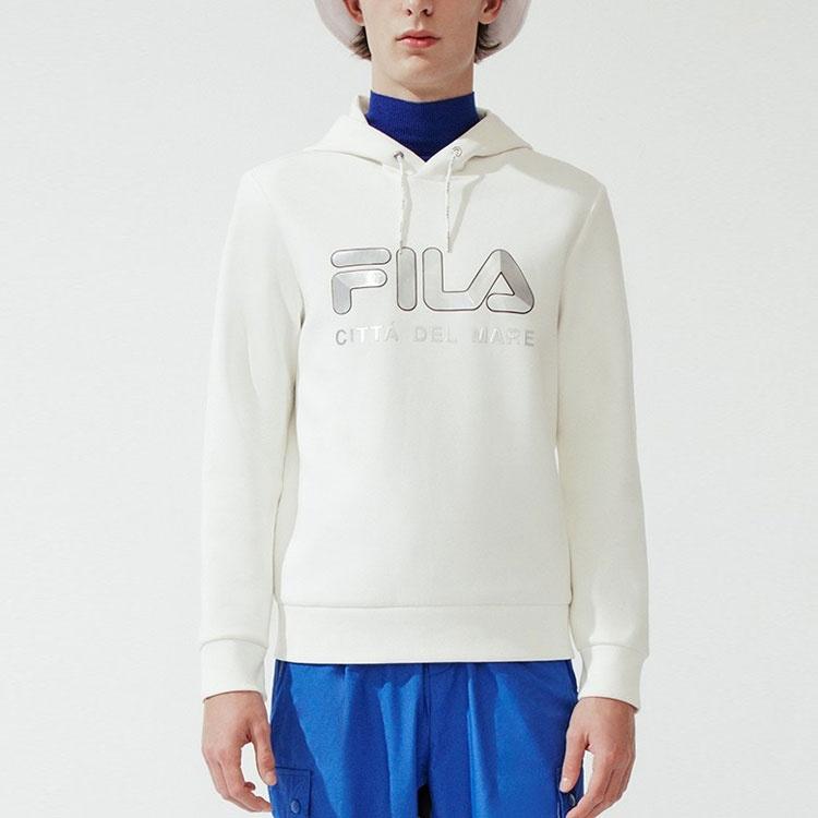 FILA Sweatshirts Men's Cloud White Hooded Moderate Regular F11M018219FWT