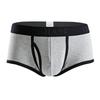 Longjiang Men's Mid-Rise Side-Opening Boxer Briefs - Solid Color, Breathable, U-Shaped