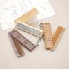 New 2-in-1 Folding Comb with Mirror Chocolate-Shaped Hair Comb Portable Mini Styling Tool Gift