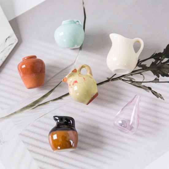 4/5/6/8/9/10/12/14 шт./комплект 3D ваза для цветов магнит на холодильник домашний офис кухонный шкафчик холодильник мини керамическая ваза магнитное украшение орнамент