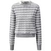 GIOVANNI VALENTINO Women's 100% Wool Striped Round Neck Sweater