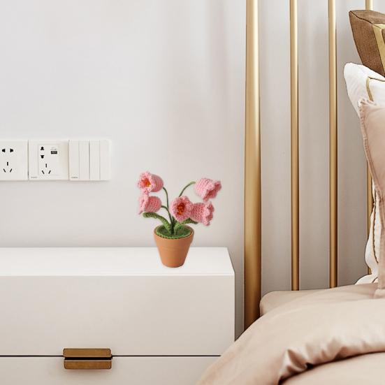 Тканые горшечные растения ручной вязки, мини-горшки для растений, связанные крючком, долговечны, легко моются, для украшения дома