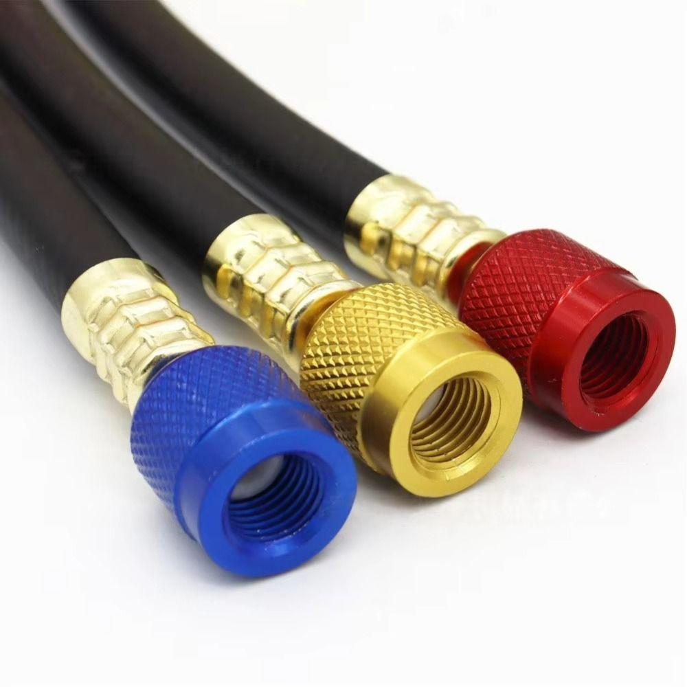 Rubber Charging Hose Set Fluoridation Detection SAE Standard Refrigerant Charging Hoses 4000psi Burst Pressure