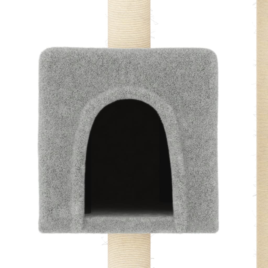 Scratching Post with Sisal Scratching Posts Light Grey 104 cm