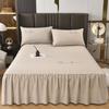 3 Pieces of Skin Friendly Bed Skirts Full Set of Bed Covers Thick Raised Lace Bed Sheets Tatami Mats Non Slip Covers