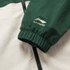 Li-Ning Водоотталкивающая ветрозащитная удобная повседневная спортивная куртка с капюшоном и буквенной молнией Lettuce Edge, унисекс, темно-зеленая AFDU955-1