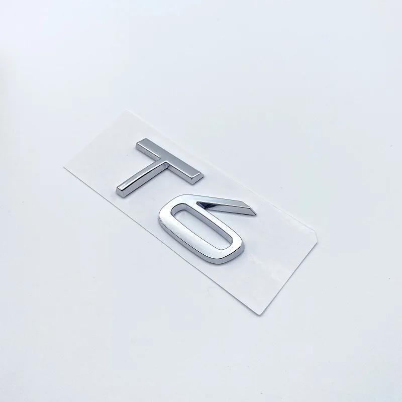 ABS Letters Numbers Emblem B4 B5 T4 T5 T6 T8 Trunk Lid Badge Decal Car Sticker for Volvo V60 Glossy Black Chrome