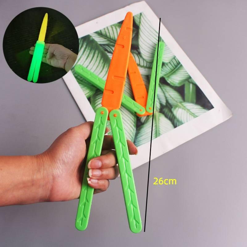 Морковь Игрушка Светящаяся Бабочка Пластик 3d Креативная Декомпрессия Детский Подарок