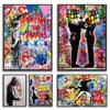 Modern Graffiti Canvas Art Painting Banksy Popular Posters and Printed Pictures Wall Art Printing Living Room Home