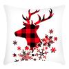 New Christmas Elk Christmas Tree Linen Print Pillow Home Sofa Cushion Cover
