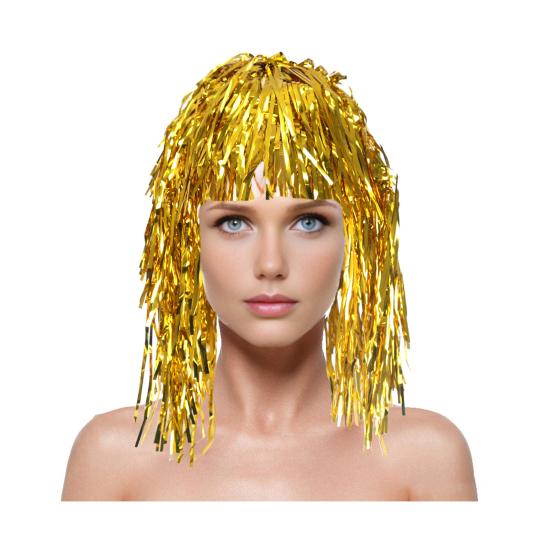 Yousheng Фольгированная мишура парики и маскарадный костюм диско-тематический наряд с бахромой и эластичной талией металлические косплей танцевальные принадлежности