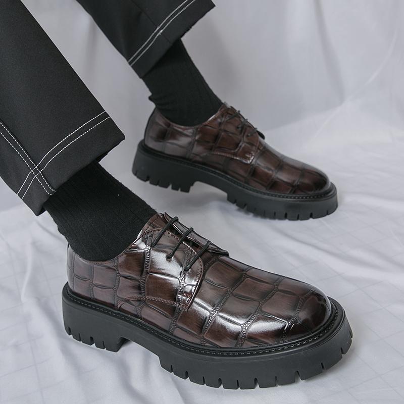 Fashion Formal Leather Oxfords Shoes Male Wedding Party Shoes Casual Slip On Walking Footwear Luxury Brand Casual Business Men's Flats