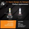 For DODGE RAM 1500 2500 3500 (2009-2018) 9005 H11 9145/H10 Fog Light Bulbs, 1:1 Real Size, 6500K Cool White, 500% Brightness, Fan, Plug-N-Play,