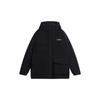 Li Ning Solid Color Mid-Length Hooded Down Jacket Winter Men Outerwear Black AYMS317-1