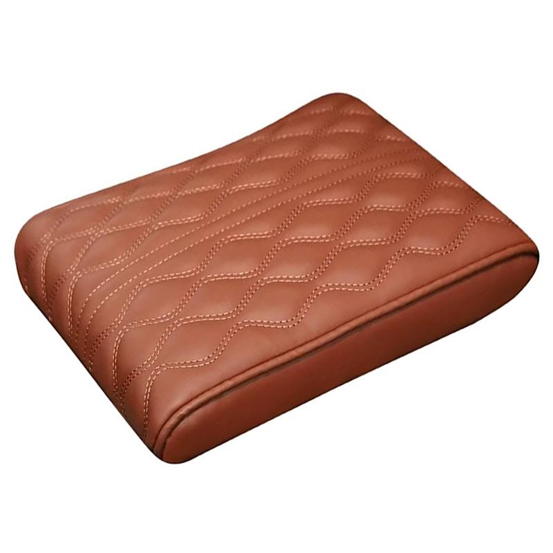 Подлокотник автомобиля из искусственной кожи с волнистой вышивкой, защитная подушка для подлокотника центральной консоли, чехол для ящика для хранения подлокотников