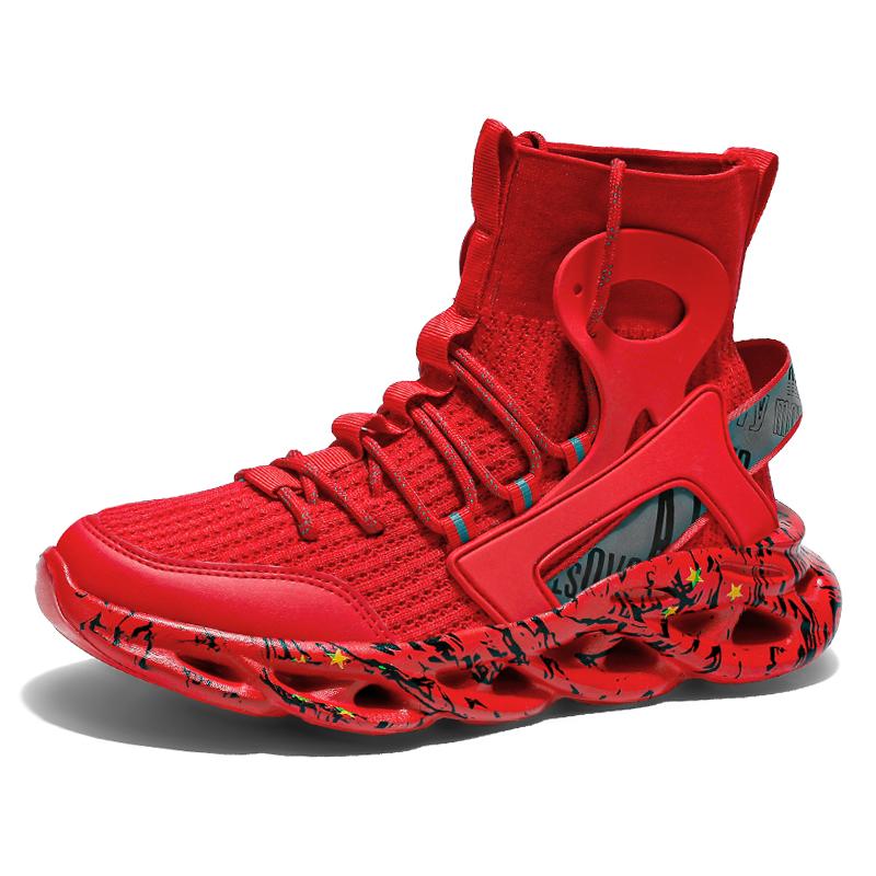 Мужские кроссовки для бега, большой размер, мягкая подошва, амортизация, удобные, для ходьбы на открытом воздухе, повседневные, для бега в спортзале, сетчатые, высокие, мужские кроссовки