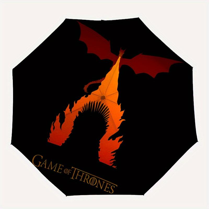 1pc Game of Thrones Windproof Automatic Umbrella, Lightweight for Women/Men, Perfect Christmas Gift a0811192