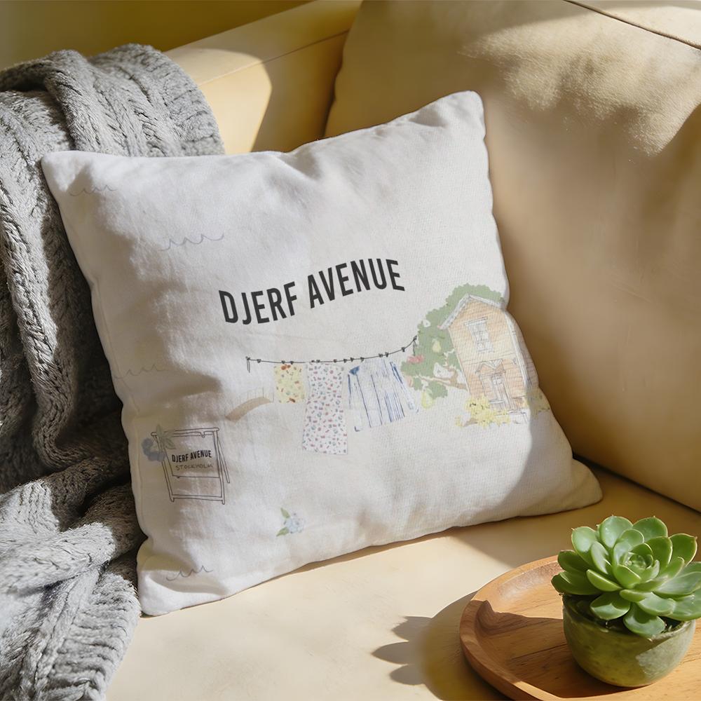 Cushion Cover Washed Linen Soft Breathable Decorative Case for Sofa Home Pillow cover Djerf Summer BerriesS Print Avenue