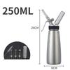 250/500/1000ml Reusable Baking Cream Gun Stainless Steel Cream Foamer Stainless Steel Cream Inlaid Vase Nitrogen Siphon Bottle